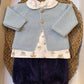 Completo Animaletti azzurro polvere BABY FASHION
