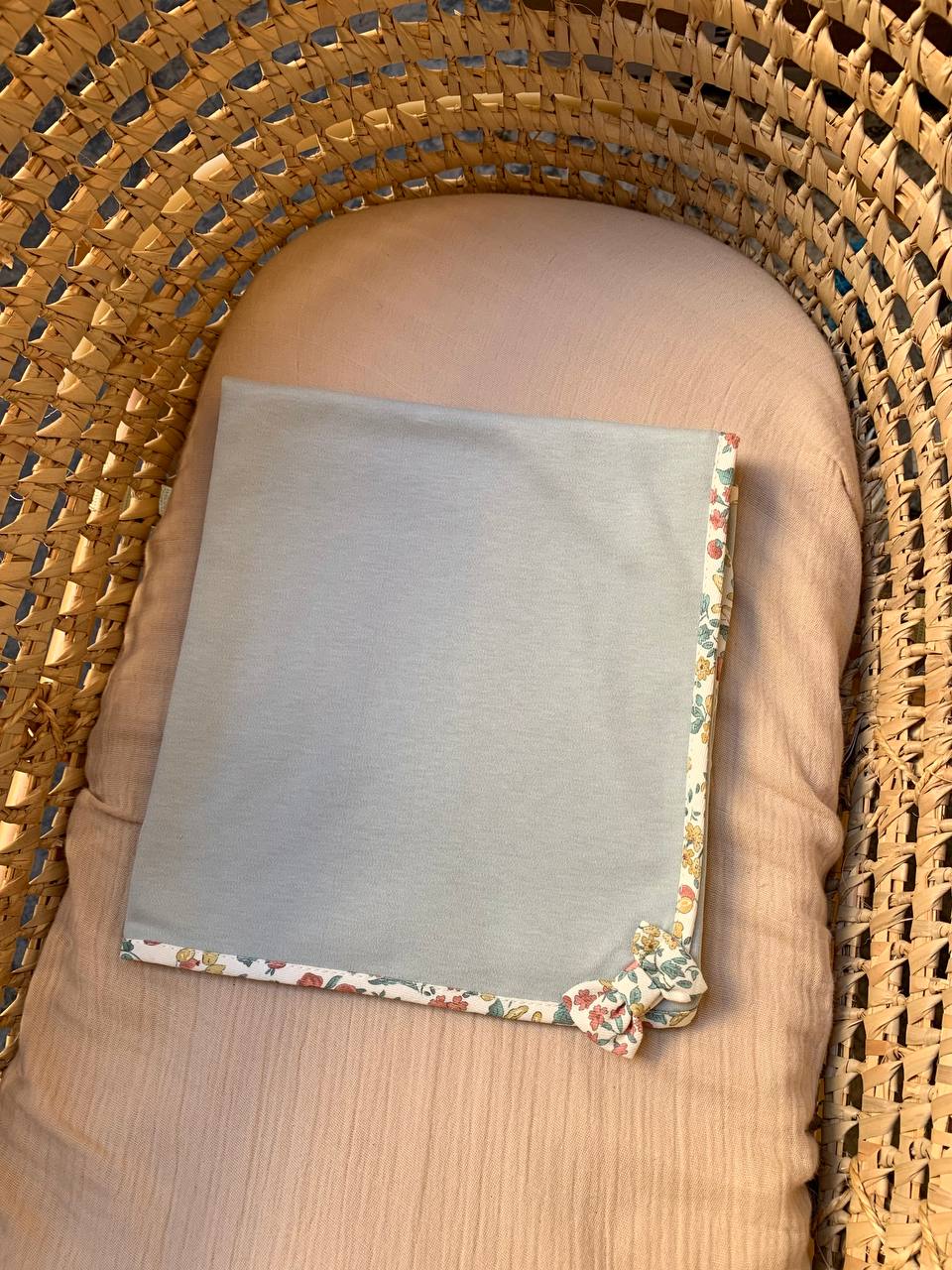 Mussola verde floreale BABY GI