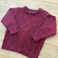 MAGLIONCINO BORDEAUX TRECCE E ROMBI NEVER TOO