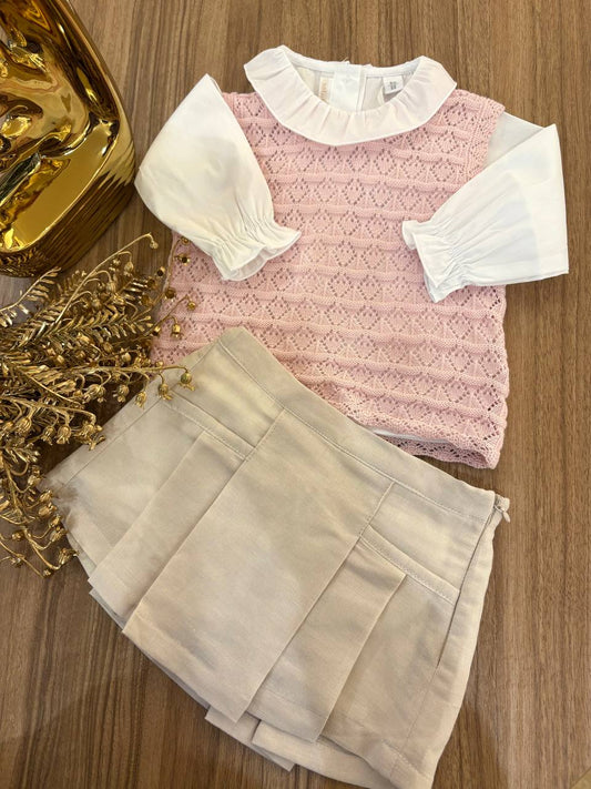 Gilet TRAFORATO ROSA MINIBANDA