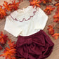 Body ROUGE E CULOTTE IN VELLUTO BORDEAUX CALAMARO