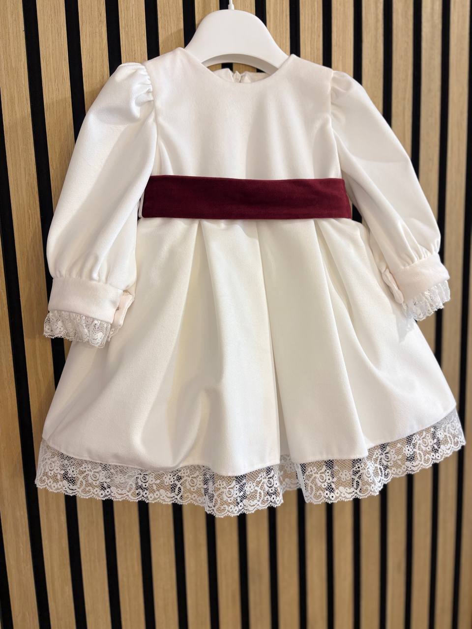 Abito PANNA CON FASCIA BORDEAUX GUGU GAGA