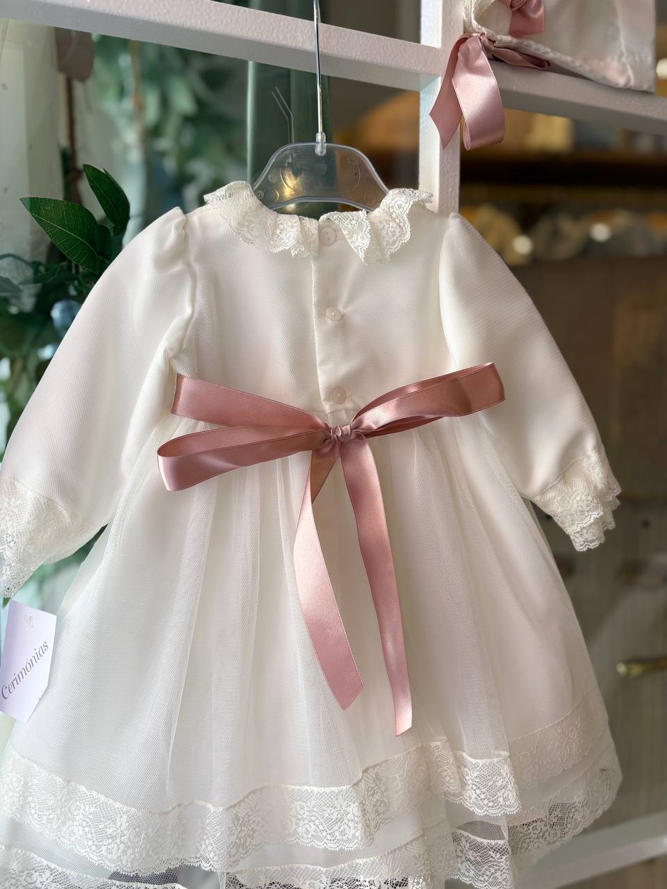 Abito Battesimale PANNA E ROSA
