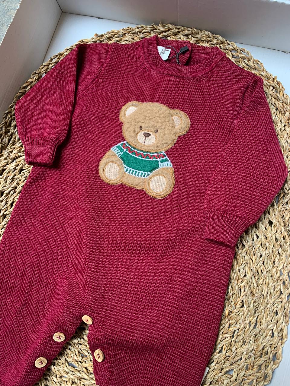Tutina TEDDY Borgogna NANNAFRUFRÙ