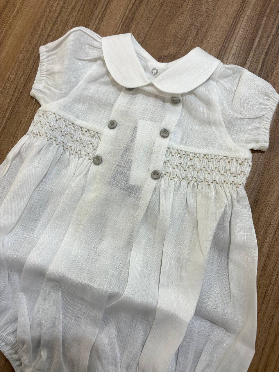 PAGLIACCETTO PURO LINO E PUNTO SMOCK