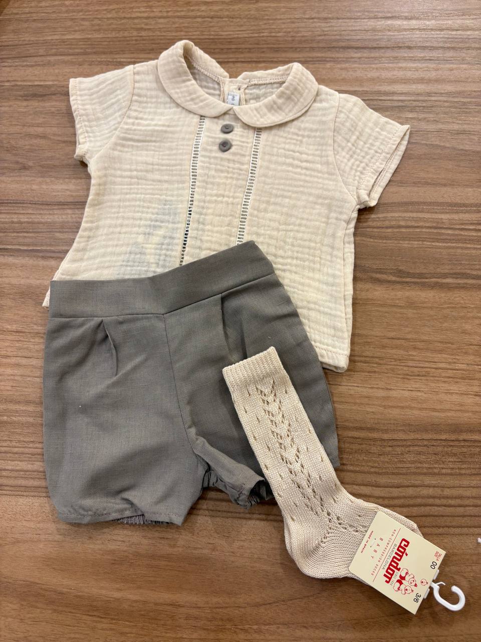 PAGLIACCETTO BEIGE E FANGO CALAMARO