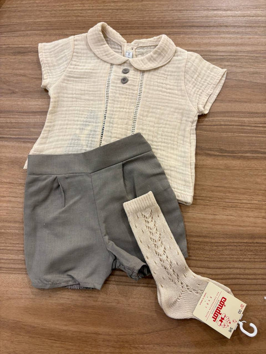 PAGLIACCETTO BEIGE E FANGO CALAMARO