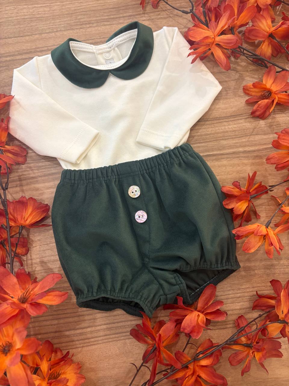 BODY E CULOTTE VERDE BOSCO CALAMARO