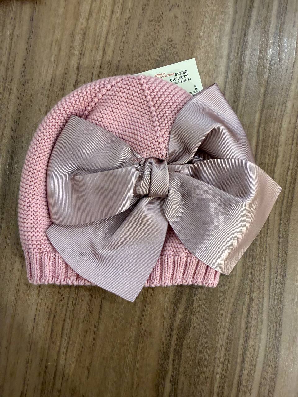 Cappellino ROSA ANTICO CON FIOCCO CONDOR