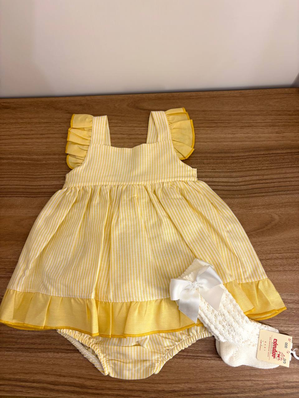 ABITINO A RIGHE GIALLO BABY FASHION