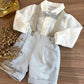 PAGLIACCETTO CON BRETELLE PANNA&POLVERE TETO E TATTA