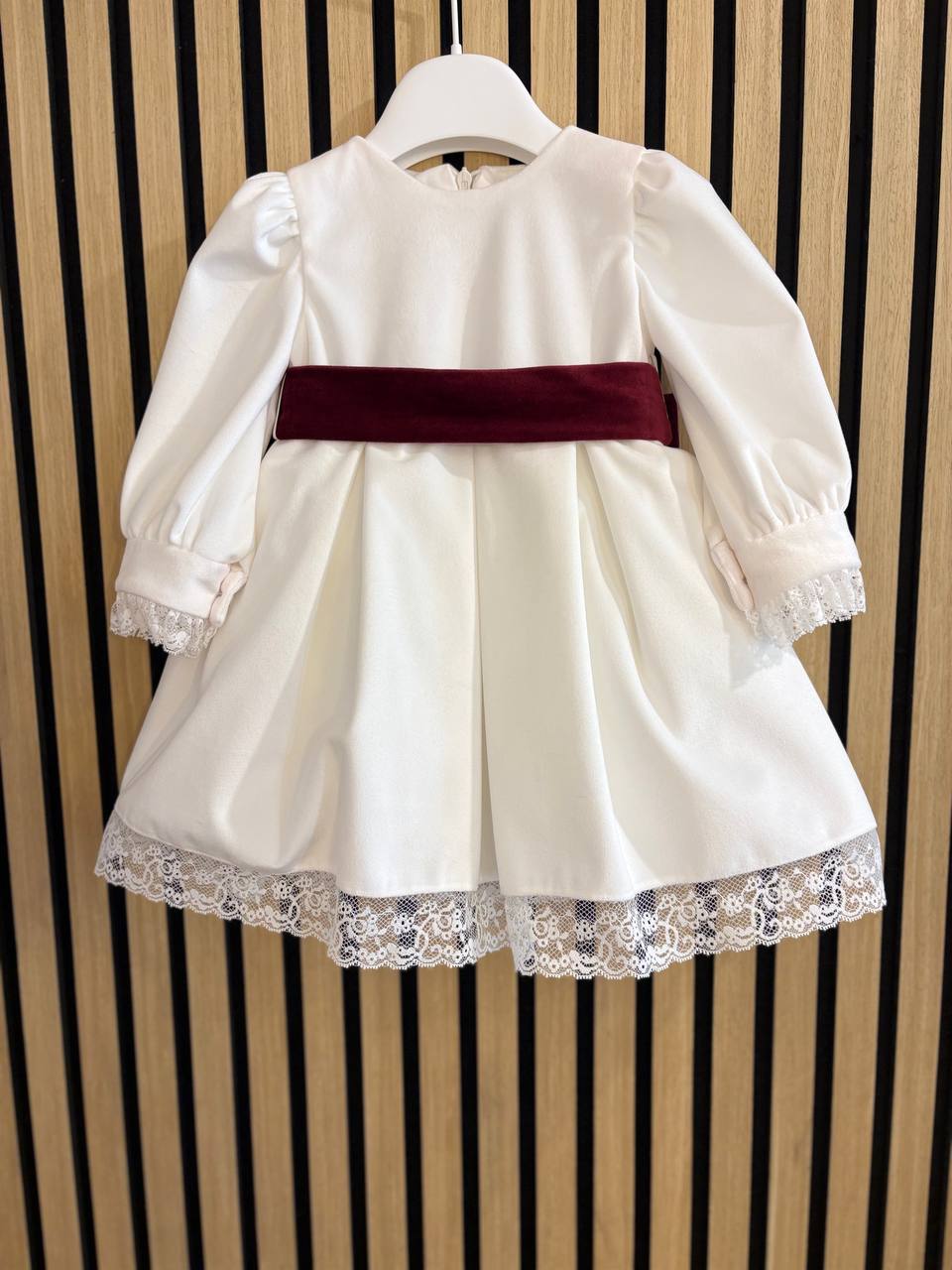 Abito PANNA CON FASCIA BORDEAUX GUGU GAGA