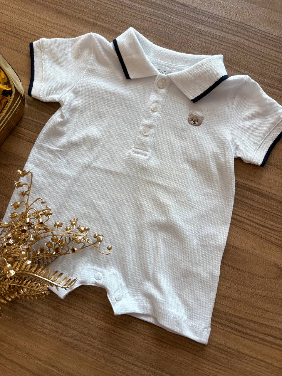 PAGLIACCETTO POLO BIANCO ORSETTO NANÁN