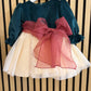 Abito TRICOLORE CON FIOCCO ORGANZA ALLEGRA
