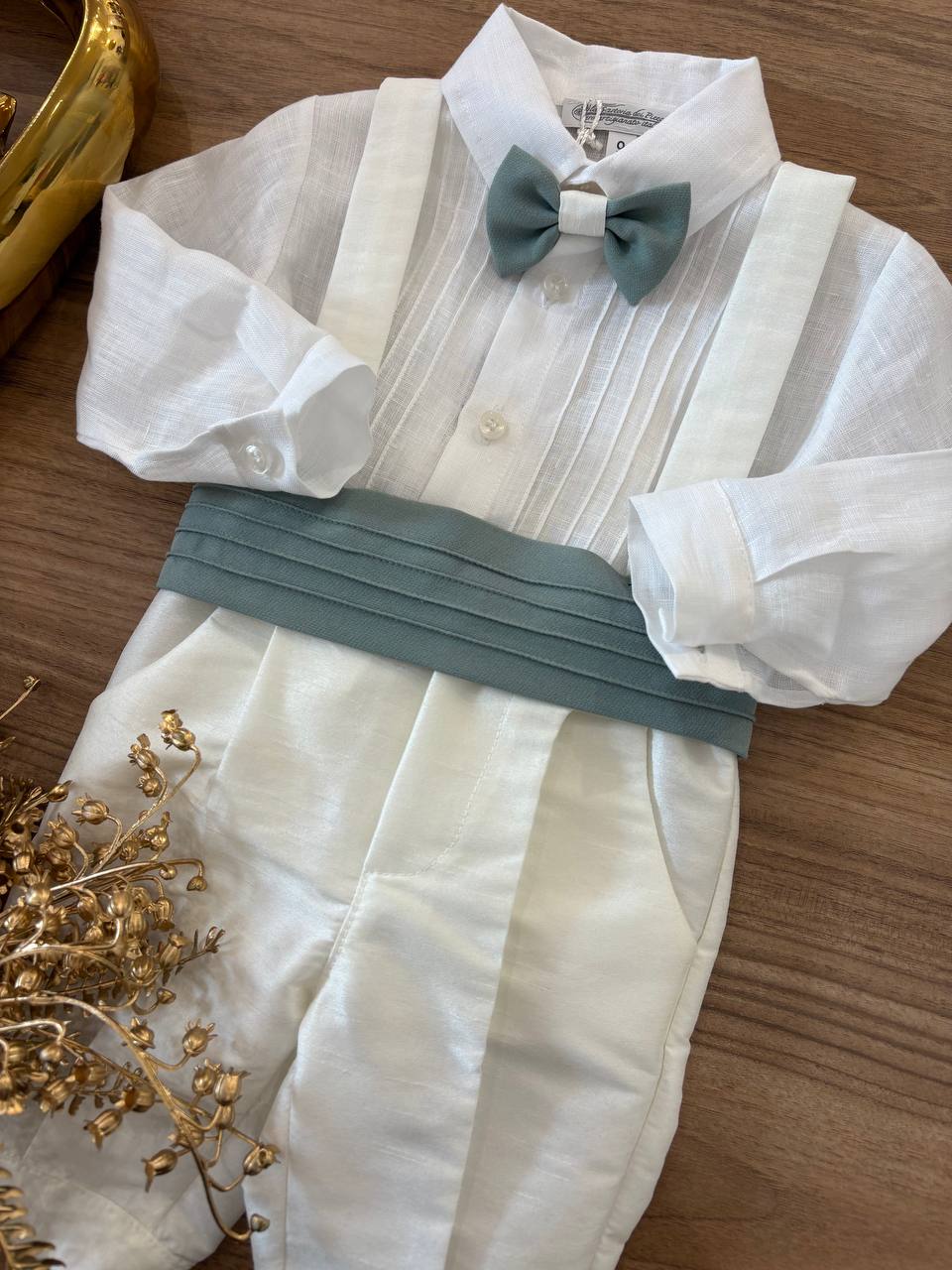 Abito Panna E VERDE SALVIA LA SARTORIA DEI PICCOLI