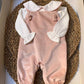 Salopette e camicia ROSA PAPPA E LATTE