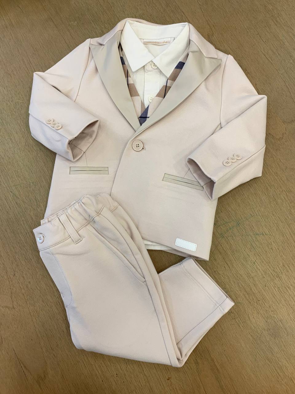 Completo Beige SCOZZESE MINIBANDA