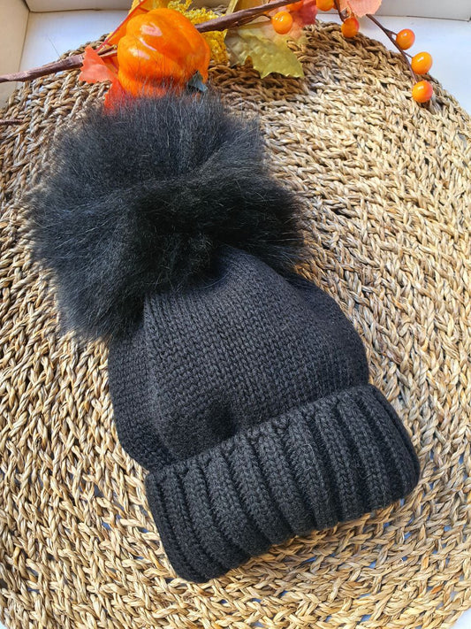 Cappello PON PON NERO