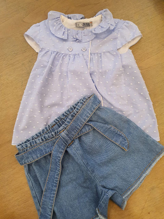 Completo camicia e shorts di Jeans DR KID