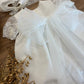 Abito Battesimale bianco RICAMI FIORI NISERET