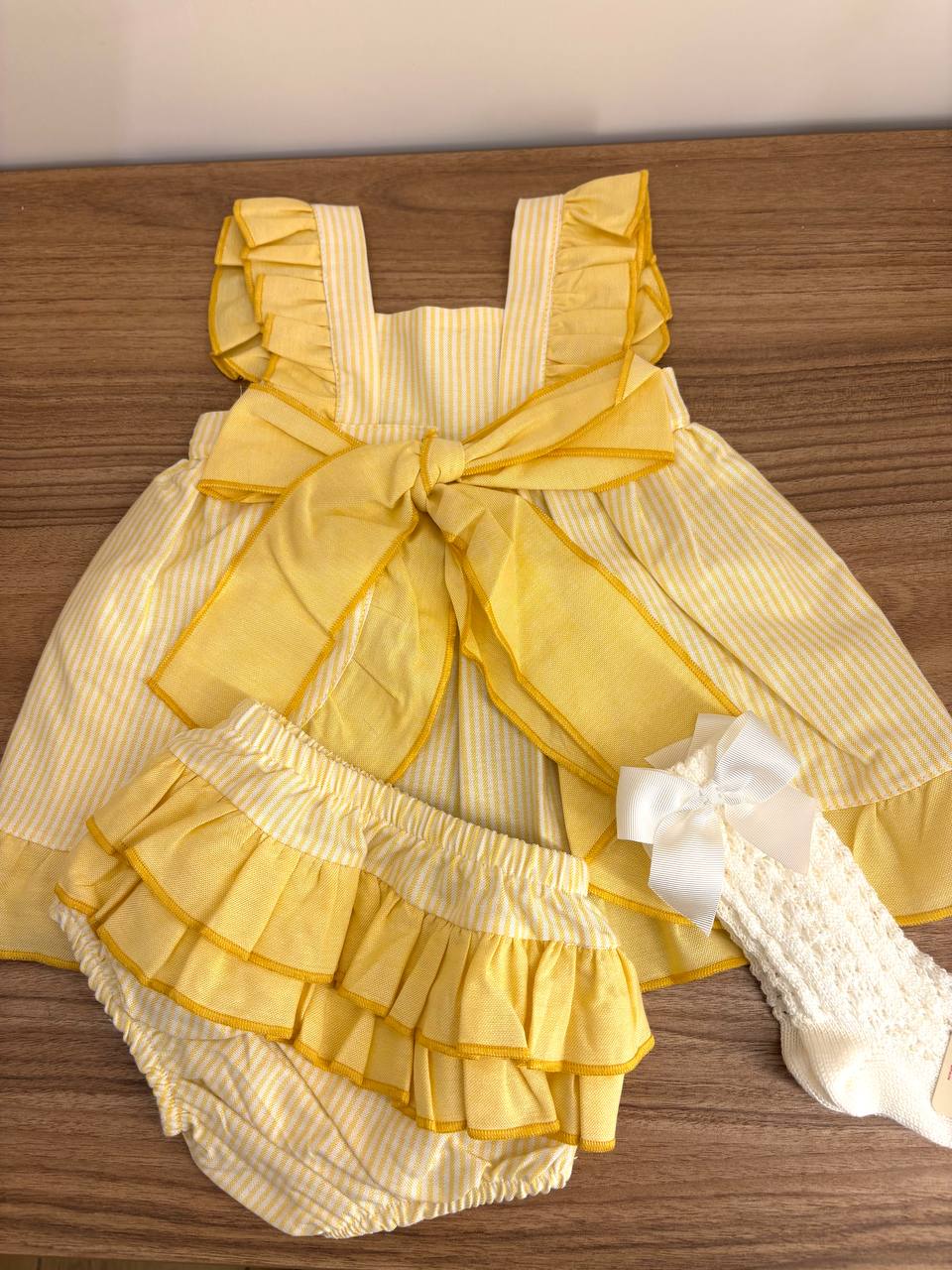 ABITINO A RIGHE GIALLO BABY FASHION