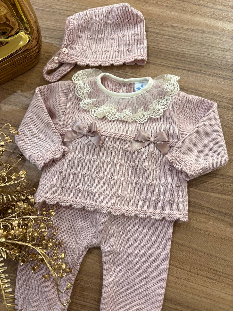Tutina spezzata FIOCCHETTI ROSA ANTICO SARDON