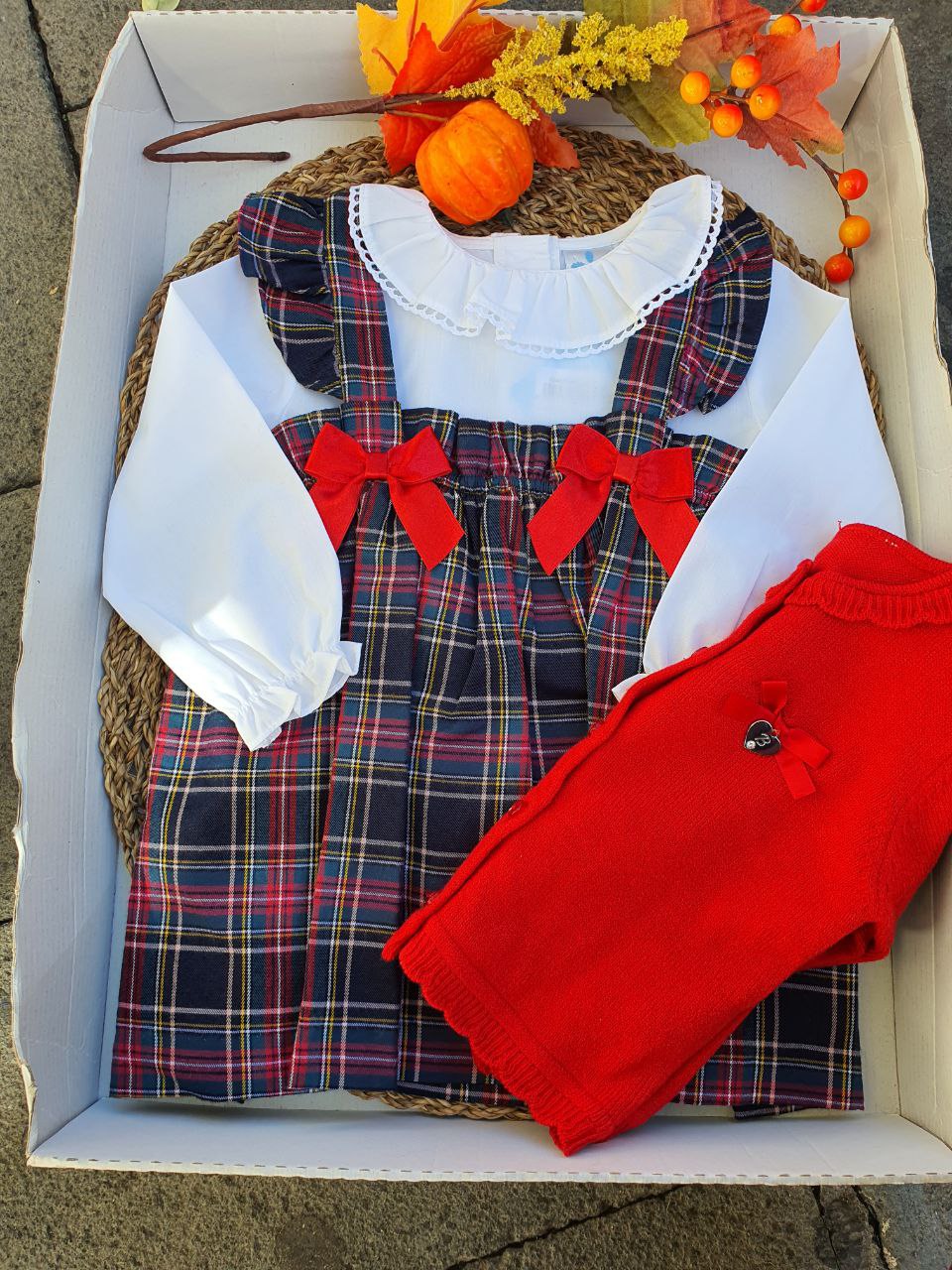 ABITINO SALOPETTE TARTAN CON CARDIGAN SARDON