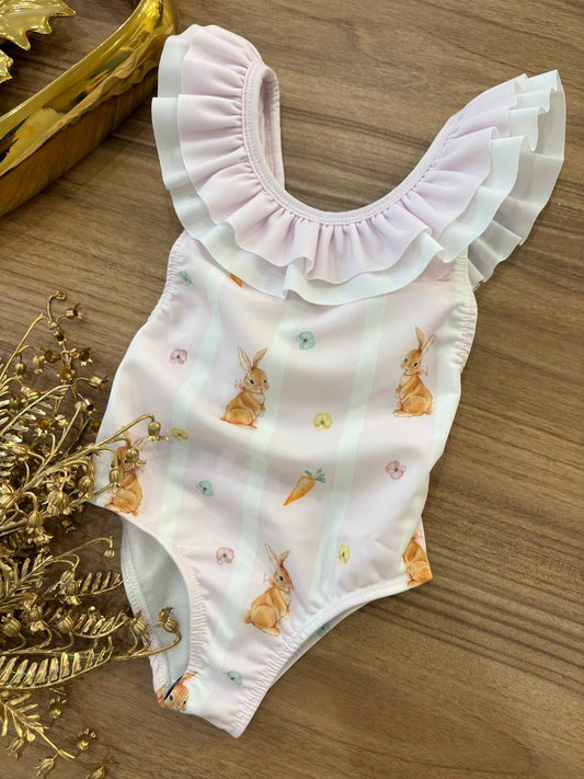 Costume intero CONIGLI LILLA MEIA PATA