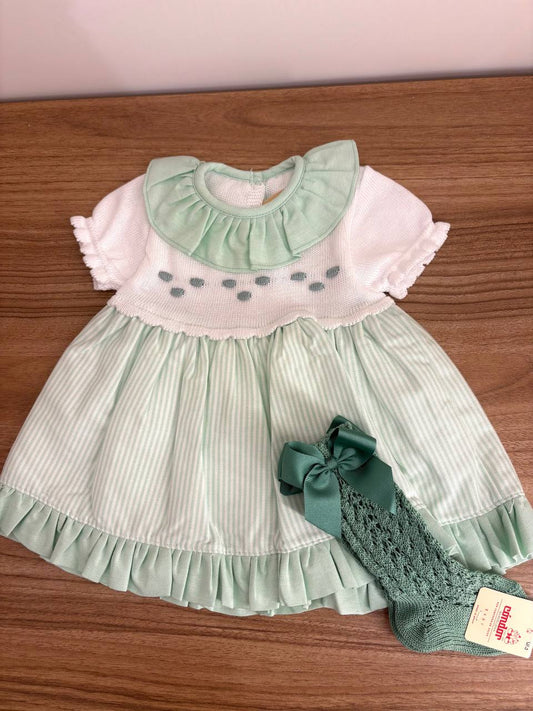 ABITINO POIS VERDE ACQUA BABY FASHION