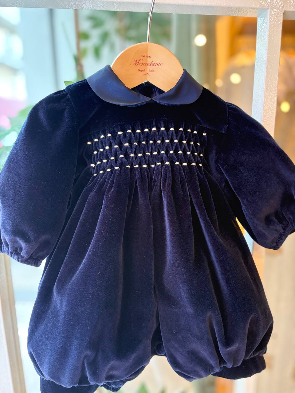 PAGLIACCETTO PUNTO SMOCK BLU MERCADANTE