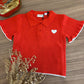 Maglietta POLO ROSSA CUORICINO SARABANDA