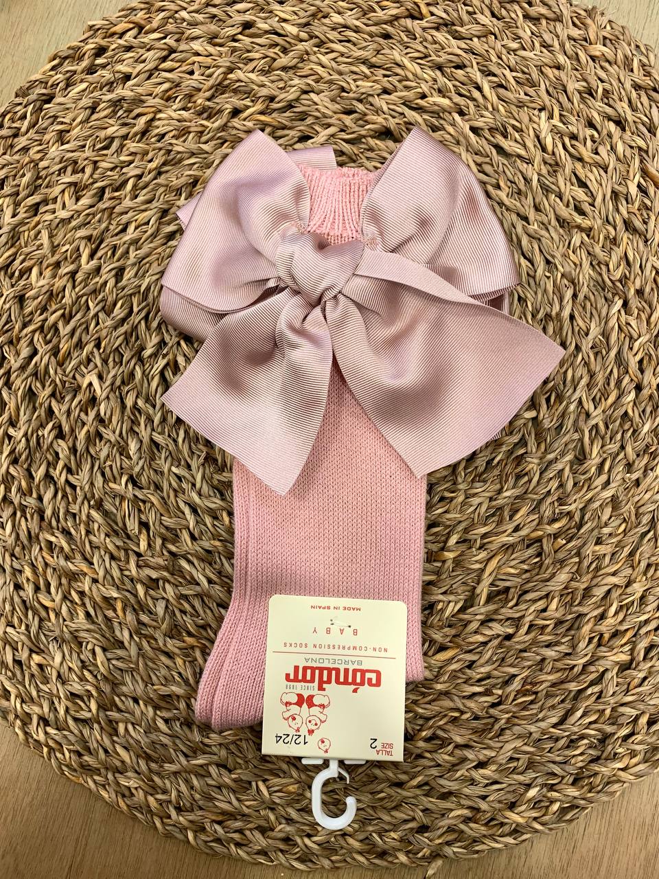 Calzini ROSA con fiocco in Raso CONDOR
