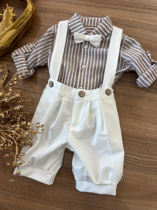 Abito A RIGHE MARRONE GASTONE