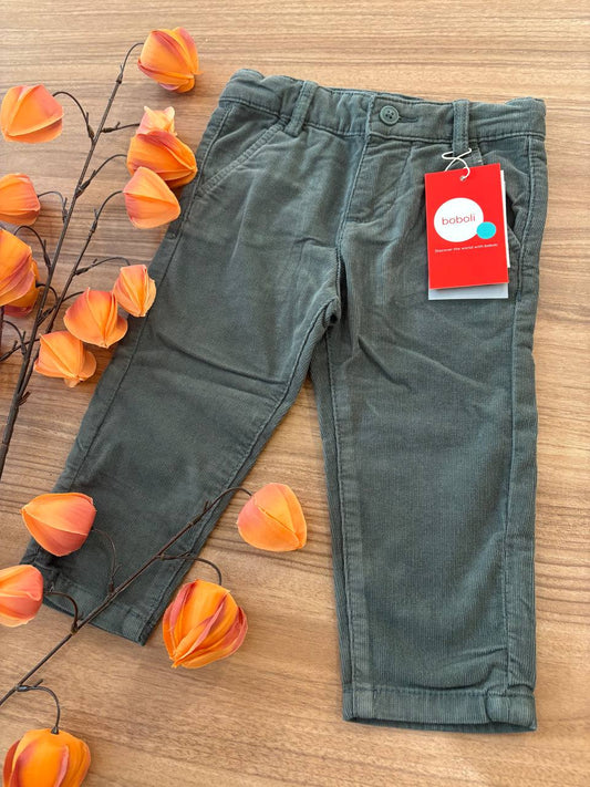 Pantalone in velluto VERDE BOBOLI