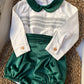 Completo VERDE PUNTO SMOCK VALENTINA BEBÈS