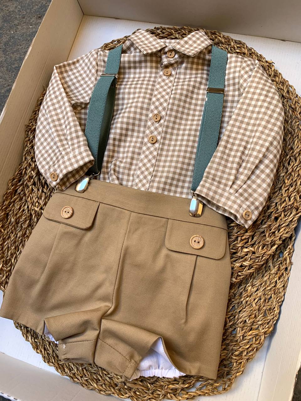Salopette SCACCHI MARRONE DEL SUR