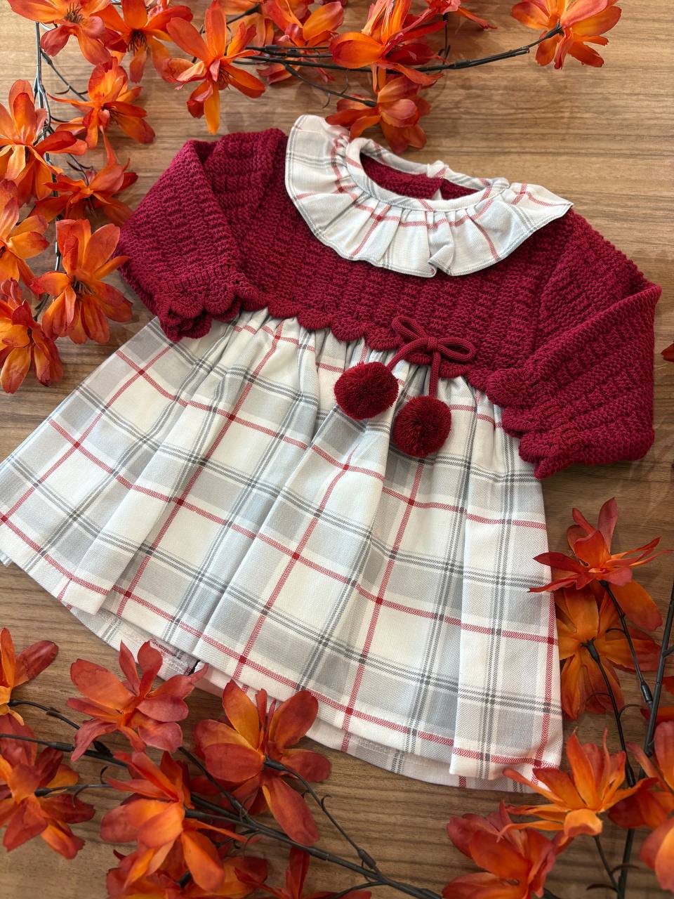 Abitino BORDEAUX QUADRI BABY FASHION