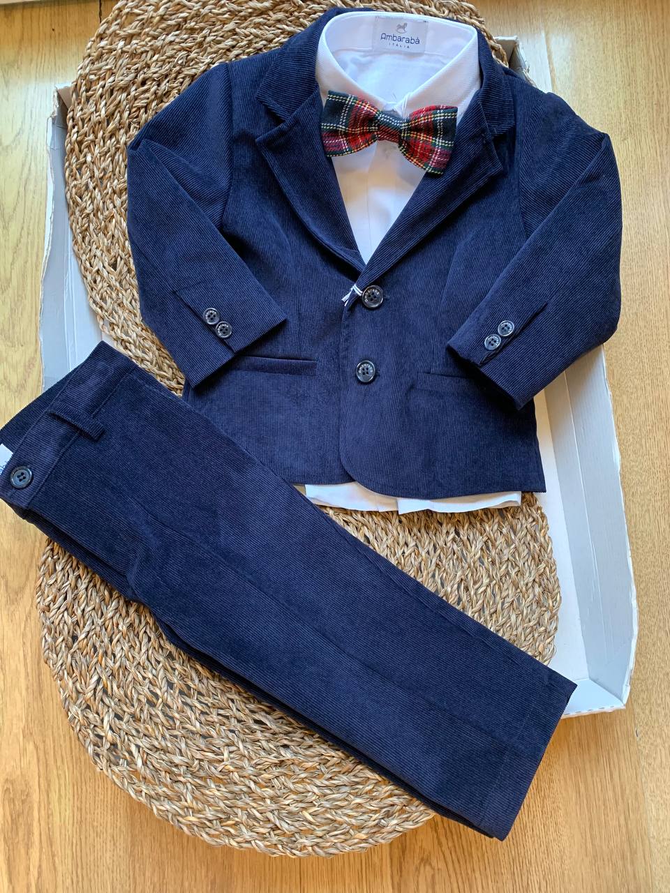 Completo CERIMONIA BLU VELLUTO AMBARABÀ
