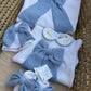 Coordinato FIOCCO DI LATTE AZZURRO