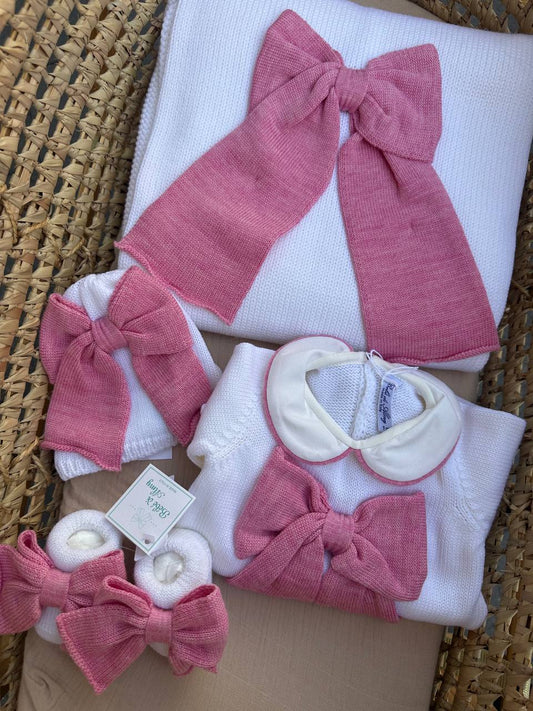 Coordinato FIOCCO DI LATTE ROSA