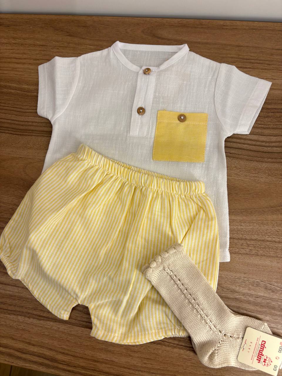 Completo A RIGHE GIALLO BABY FASHION