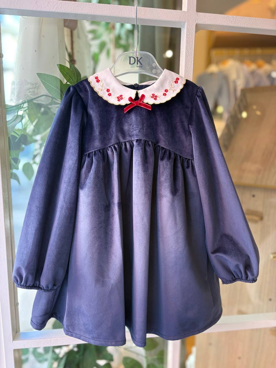 Abito BLU IN VELLUTO DR.KID