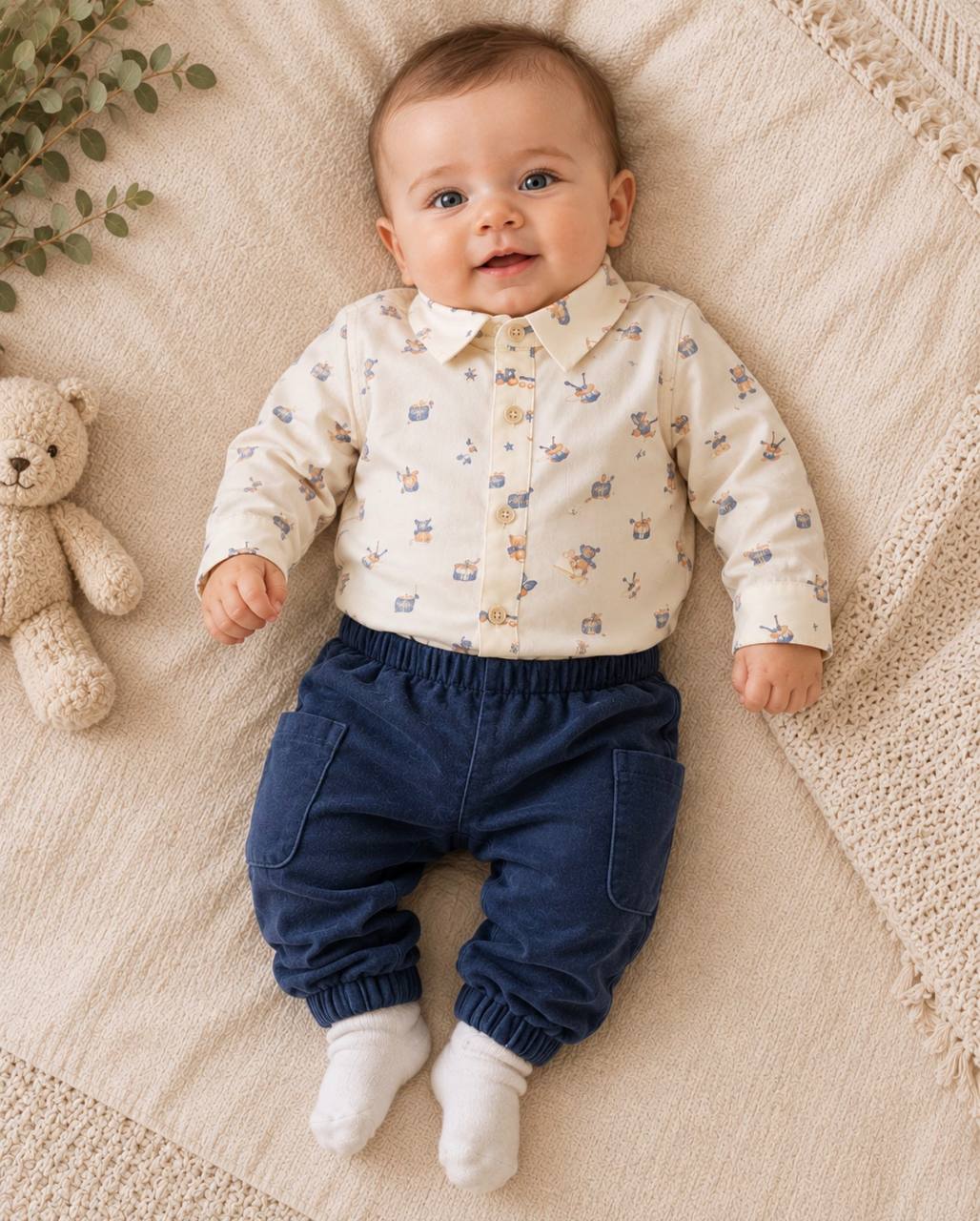 Completo Camicia e PANTALONE BLU MINIBANDA