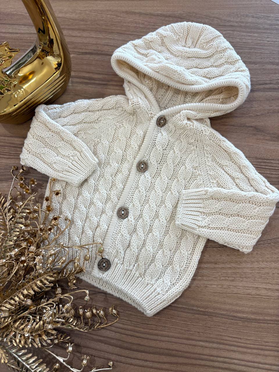 Cardigan TRECCE BEIGE WEDOBLE