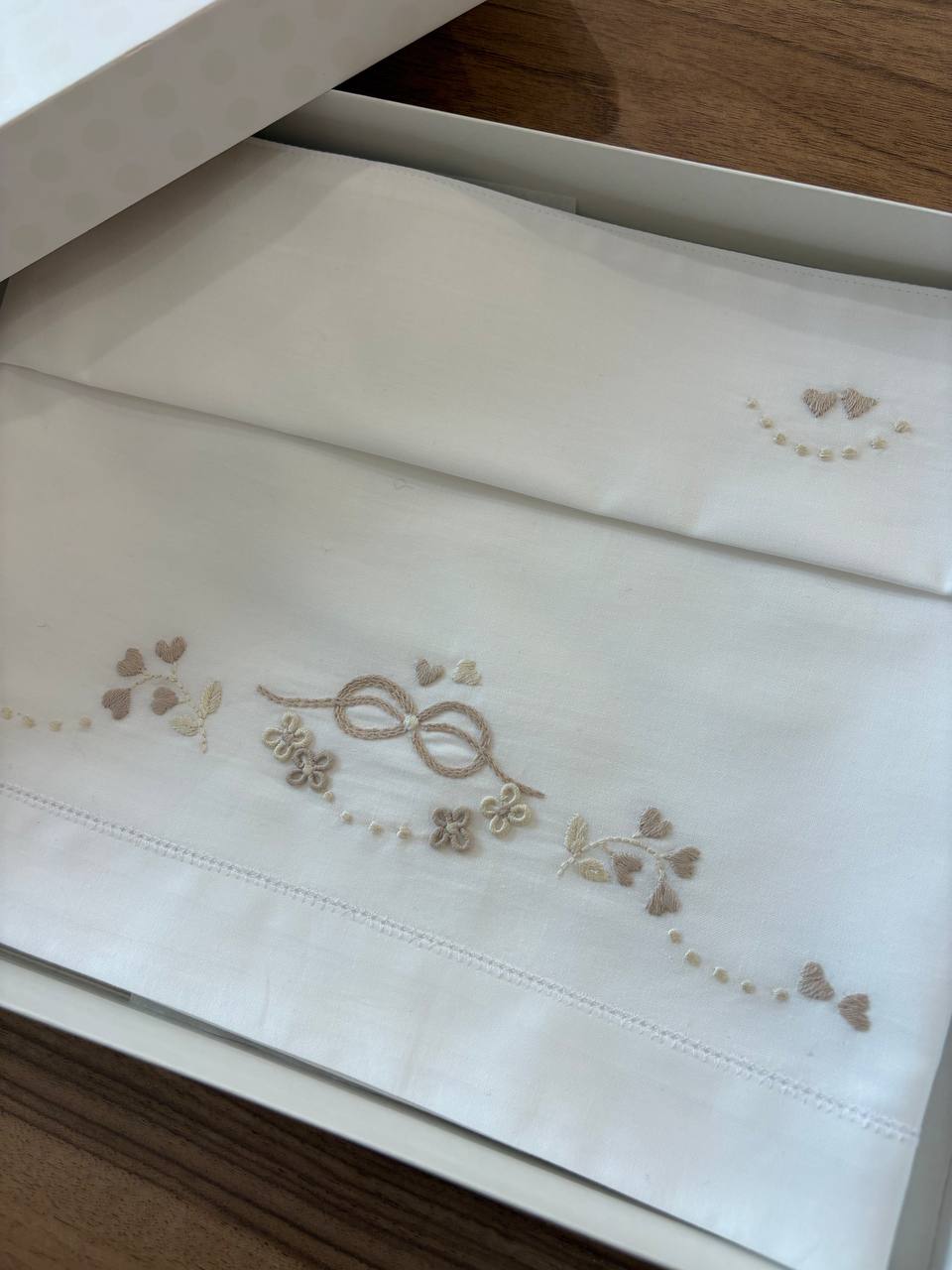Lenzuolino INFINITO CON FIORI A RILIEVO ARTIGIANBABY