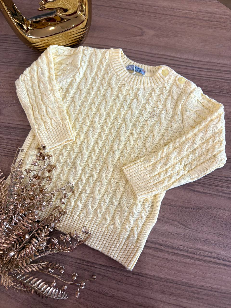 Maglioncino TRECCIA GIALLO DR KID