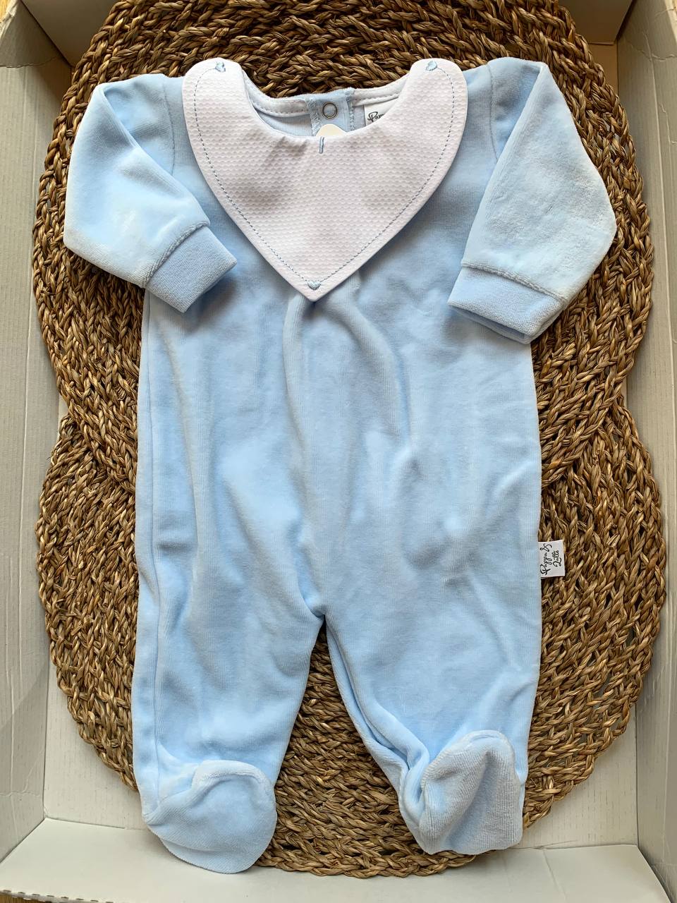 Tutina ciniglia CUORE cielo PAPPA &LATTE