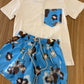 Costume e T-SHIRT AZZURRO ISLAND COCO