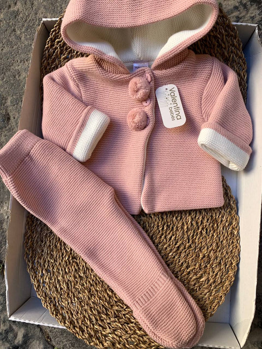 Tutina spezzata ROSA POM PON VALENTINA BEBÈS