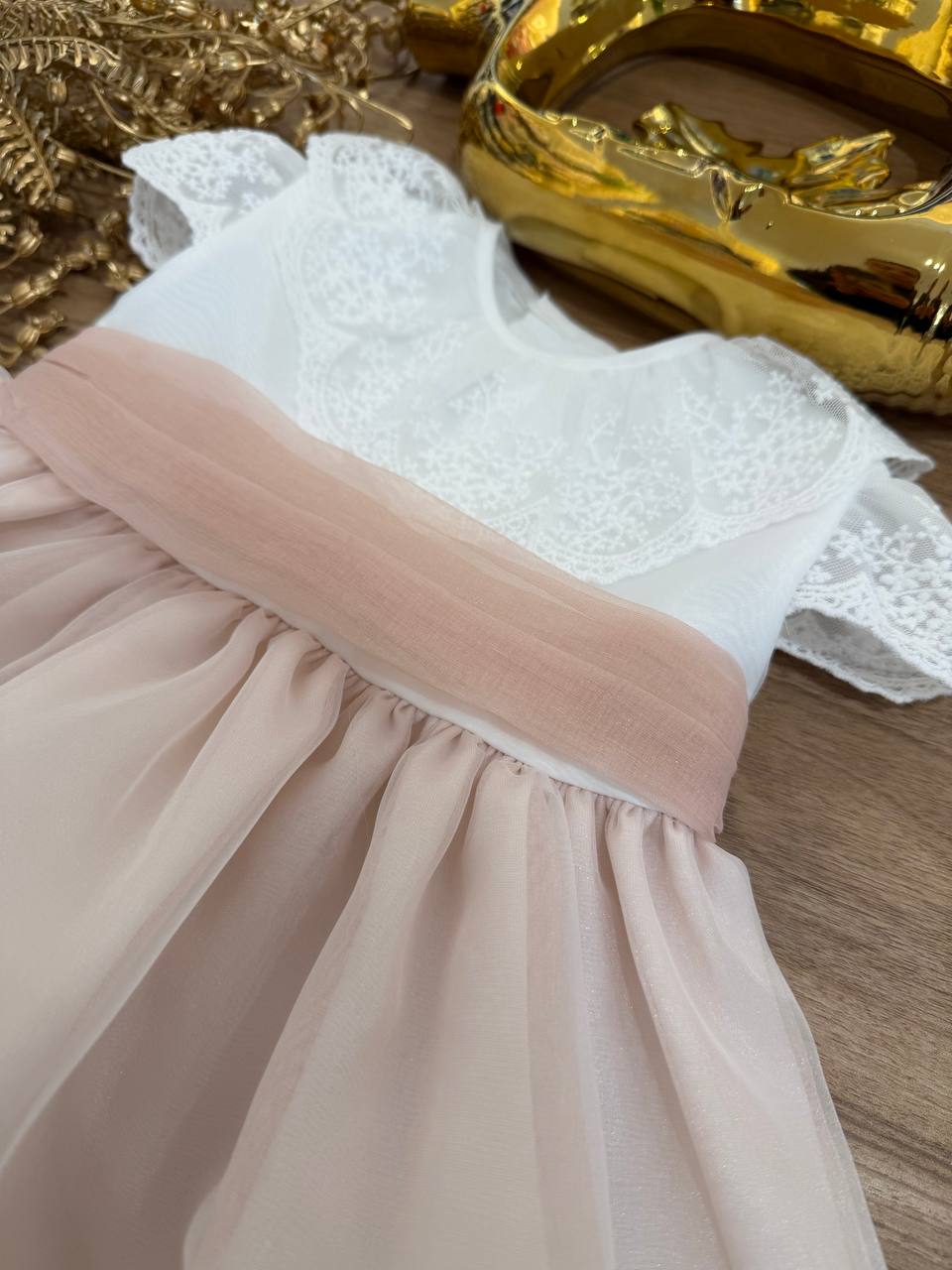 Abito Battesimale RICAMATO ROSA CHARO
